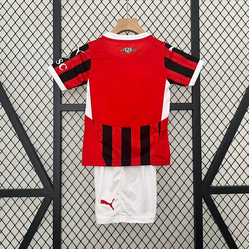 Set Tricouri Fotbal AC Milan Acasă 2024/25 Pentru Copii