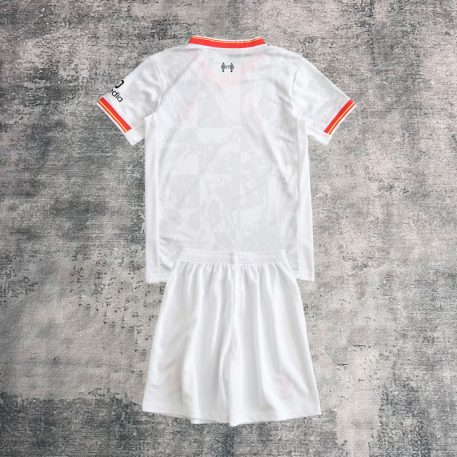 Tricou fotbal alb Liverpool pentru copii sezon 2024/25