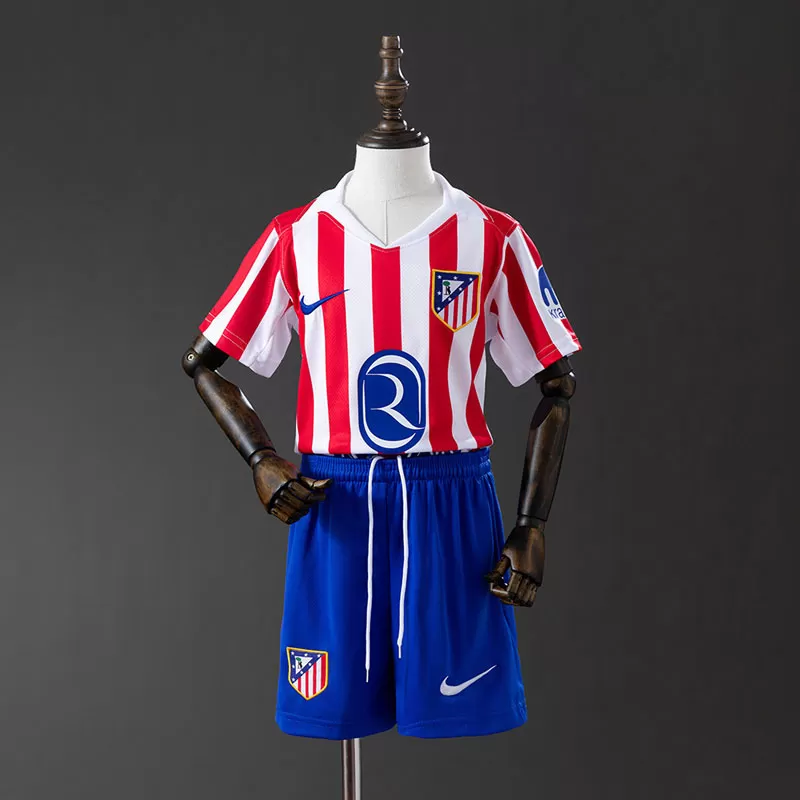 Tricou și pantaloni fotbal copii Atletico Madrid 2025/26 acasă