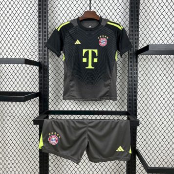 Echipament Negru Gri Portar Bayern München pentru Copii 2025-2026