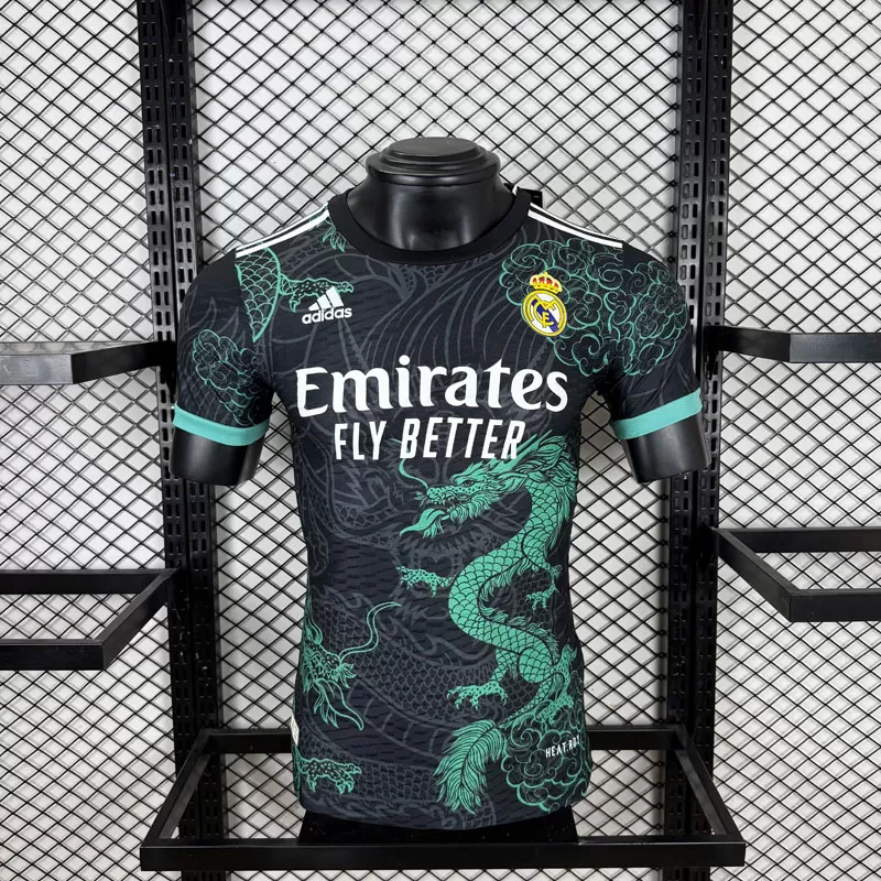 Echipament Real Madrid 2025/26 Tricou Negru Masculin cu Motive Dragon