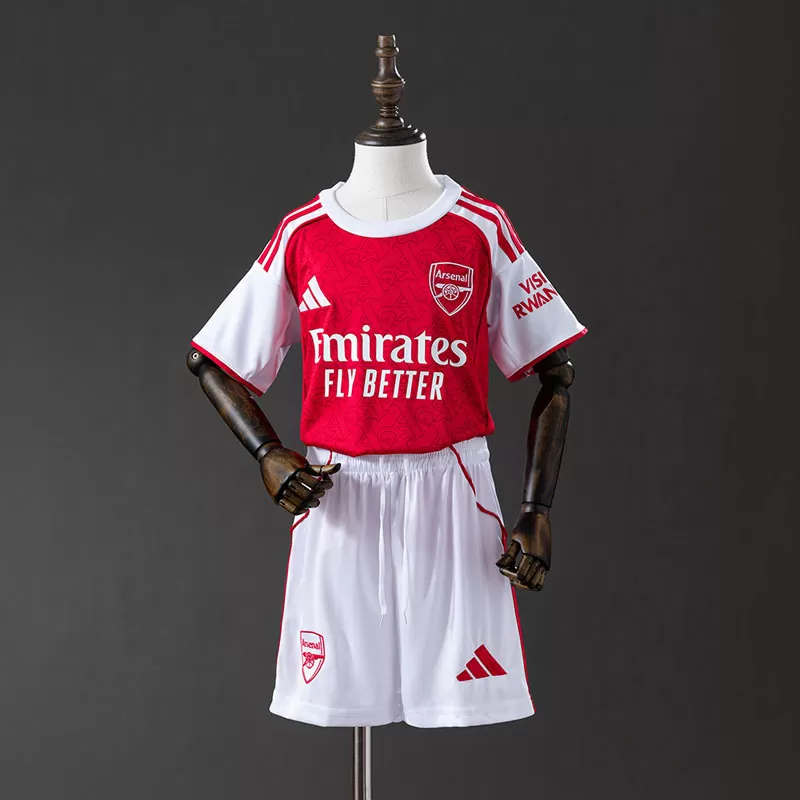 Echipament fotbal copii Arsenal 2025/26 – tricou și pantaloni acasă