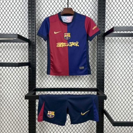 FC Barcelona x Travis Scott 2024/25 tricou fotbal acasă pentru copii