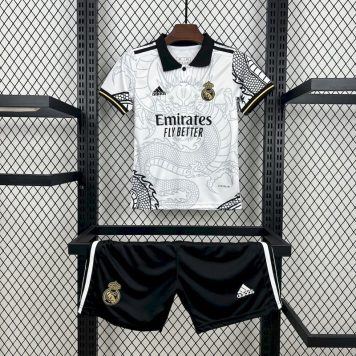 Real Madrid Dragon copii 2022/23 Tricou fotbal alb cu imprimeu dragon