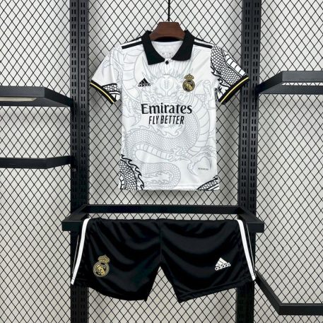 Real Madrid Dragon copii 2022/23 Tricou fotbal alb cu imprimeu dragon