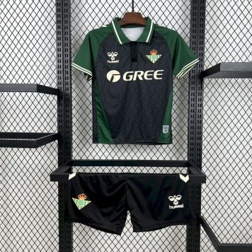 Set Fotbal Copii Real Betis 2025/26 - Tricou și Șort Negru cu Verde