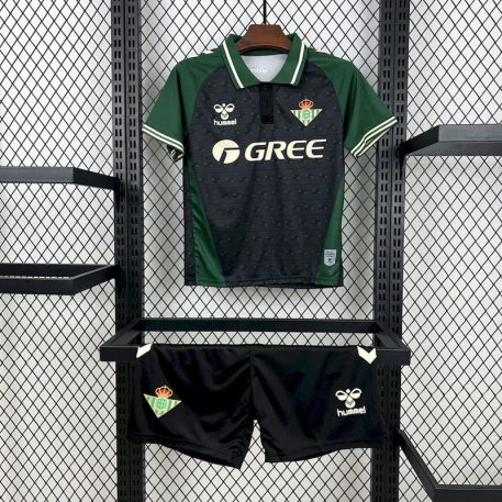 Set Fotbal Copii Real Betis 2025/26 - Tricou și Șort Negru cu Verde