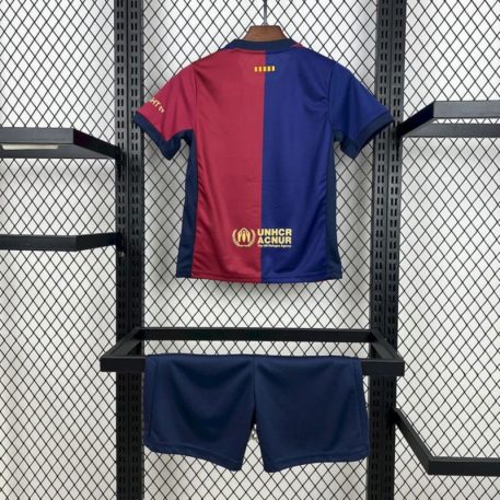 Set tricou fotbal copii Barcelona acasă 2024-25 Travis Scott edition