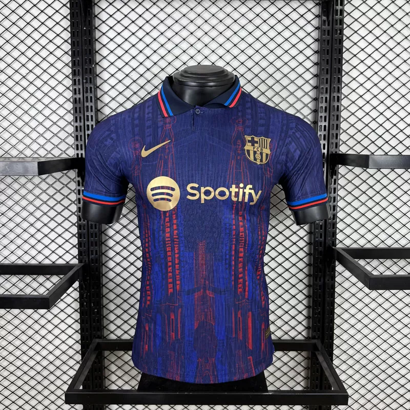 Tricou Albastru Închis FC Barcelona 2025/26 pentru Bărbați