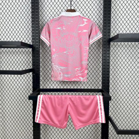 Tricou și pantaloni Real Madrid Dragon Roz copii 2023-24