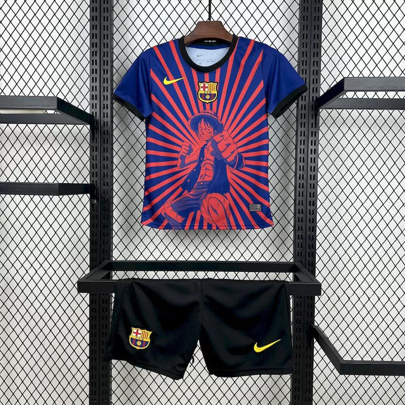 Tricou și pantaloni copii Barcelona - Design special Luffy One Piece