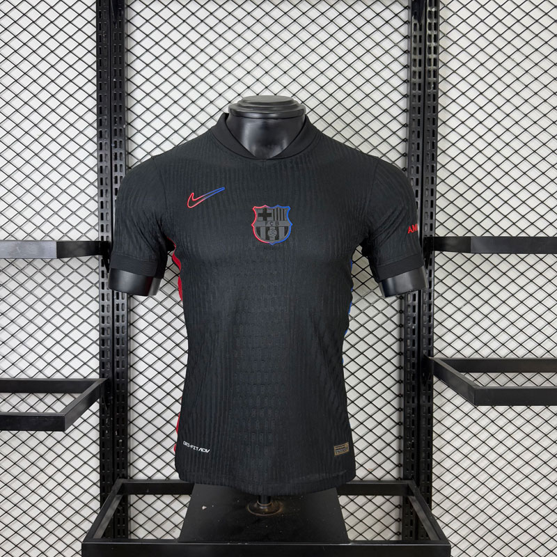 Tricou sport FC Barcelona negru 24/25 pentru bărbați - model fără sponsori