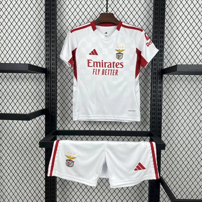 Echipament fotbal copii Benfica 2025/26 tricou și șort al treilea
