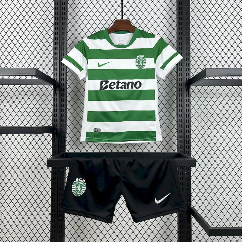 Sporting CP Set Copii Acasă 2025/26 - Tricou + Pantaloni Fotbal