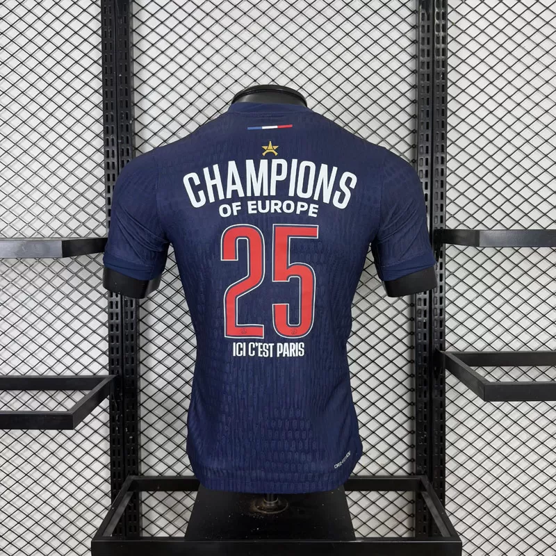 Tricou fotbal PSG bărbați 2025 Campioni UEFA Champions League