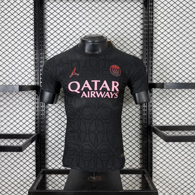 Tricou fotbal Paris Saint-Germain 2025/26 negru pentru bărbați
