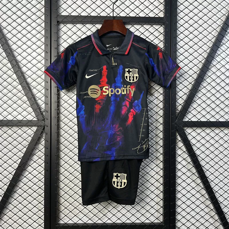 Echipament fotbal copii Barcelona 25/26 - ediție artistică cu personalizare