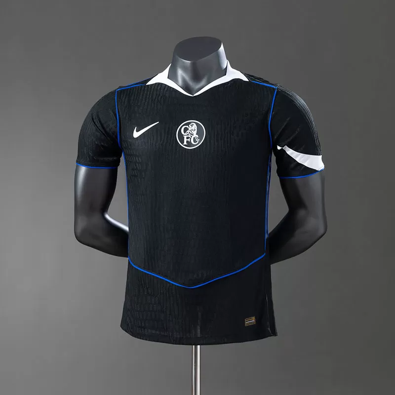 Chelsea 2025/26 tricou treilea - negru fotbal pentru bărbați