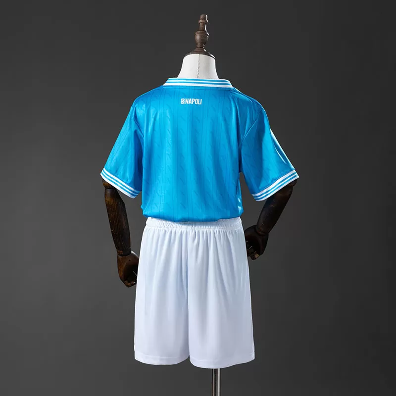 SSC Napoli 2025-26 echipament copii – tricou fotbal albastru acasă SSC Napoli 2025-26 echipament copii – tricou fotbal albastru acasă