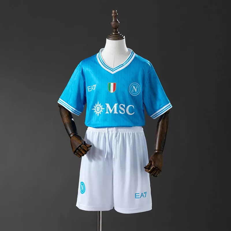 Set fotbal copii Napoli 2025/26 - tricou și pantaloni acasă albastru