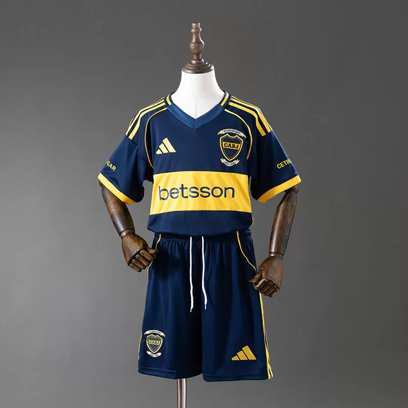 Boca Juniors 2026 echipament acasă pentru copii - tricou și pantaloni