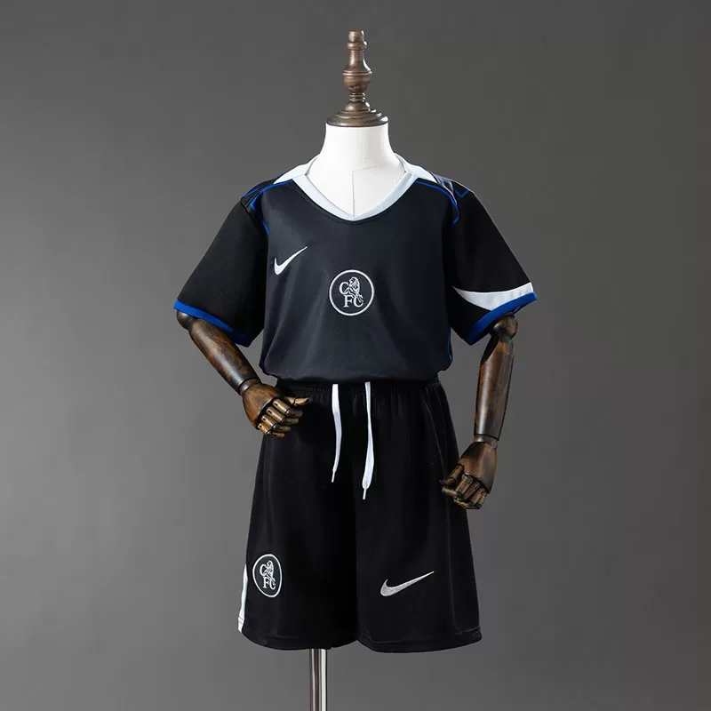 Echipament fotbal Chelsea 2025/26 pentru copii - tricou al treilea model