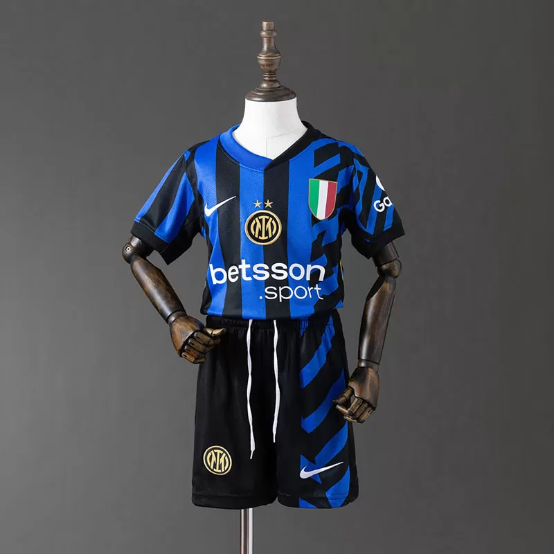 Echipament fotbal Inter Milan tricou acasă 2024-25 pentru copii