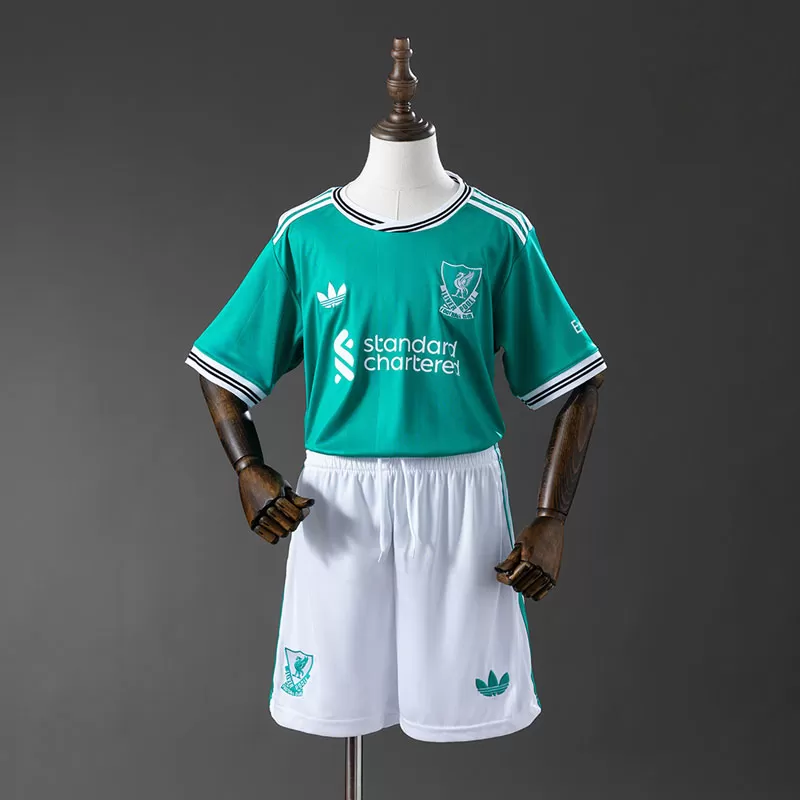 Set copii Liverpool FC 2025/26 al treilea - echipament fotbal complet