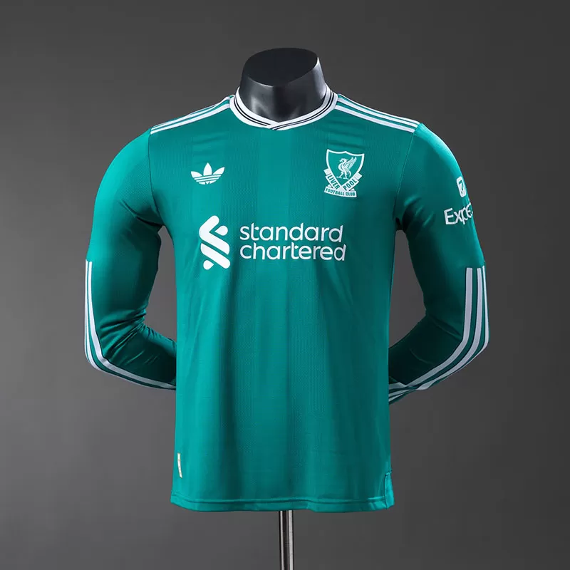 Tricou verde Liverpool FC al treilea 25/26 - fotbal bărbați cu mânecă lungă