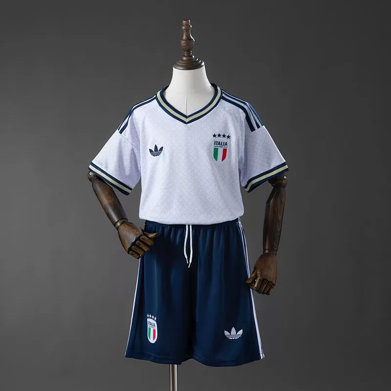 Italia 2026 echipament copii deplasare – set fotbal tricou + pantaloni scurți