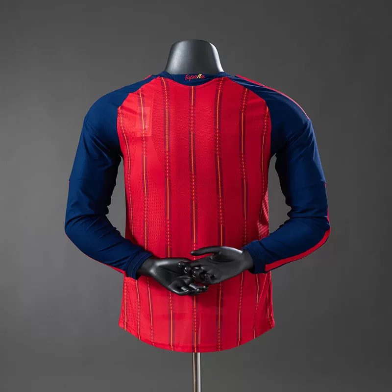 Tricou Spania acasă 2026 fotbal bărbați mânecă lungă Tricou Spania acasă 2026 fotbal bărbați mânecă lungă