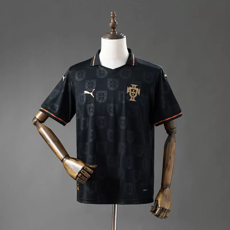Tricou fotbal Portugalia 2026 Eusébio – ediție specială neagră pentru adulți