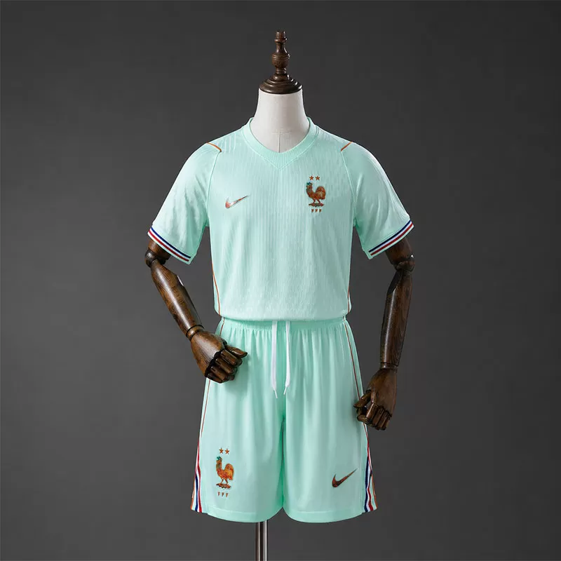 Echipament Franța copii 2026 deplasare – tricou și șort fotbal