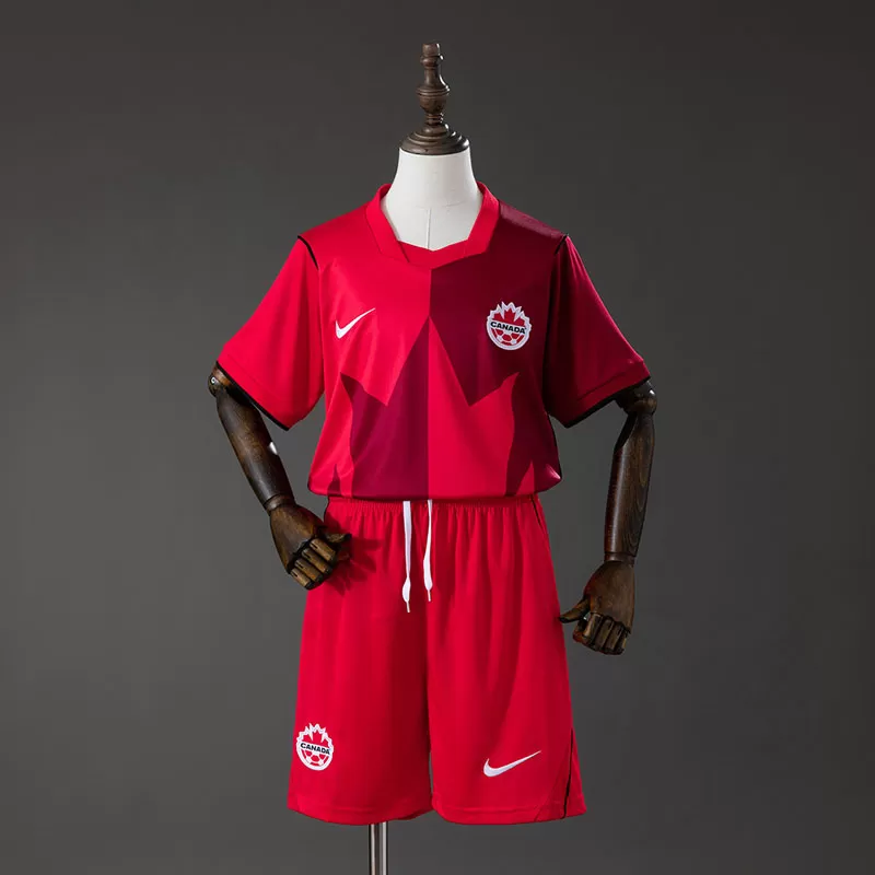 Echipament copii Canada 2026 acasă – tricou fotbal + pantaloni scurți