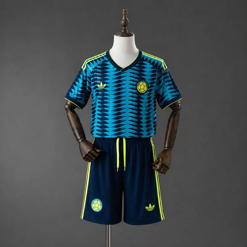 Echipament fotbal copii Columbia CM 2026 deplasare - tricou fotbal și șort