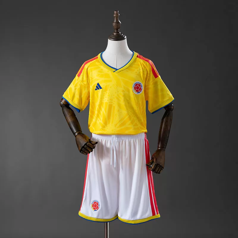 Echipament fotbal copii Columbia CM 2026 – tricou acasă + șort