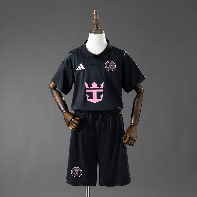 Echipament fotbal copii Inter Miami 2026/27 deplasare negru – set tricou și șort