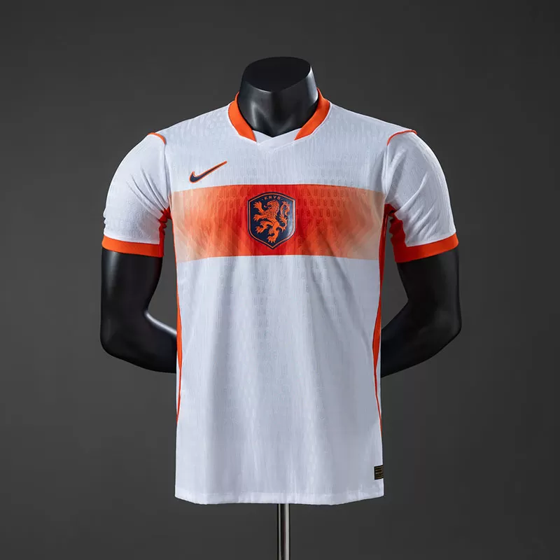Tricou fotbal Olanda deplasare alb CM 2026 pentru bărbați