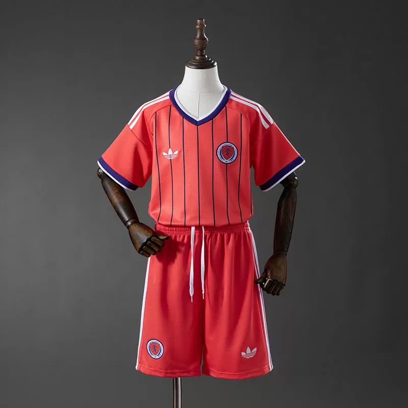 Echipament fotbal copii Scoția 2026 - kit deplasare cu tricou și șort