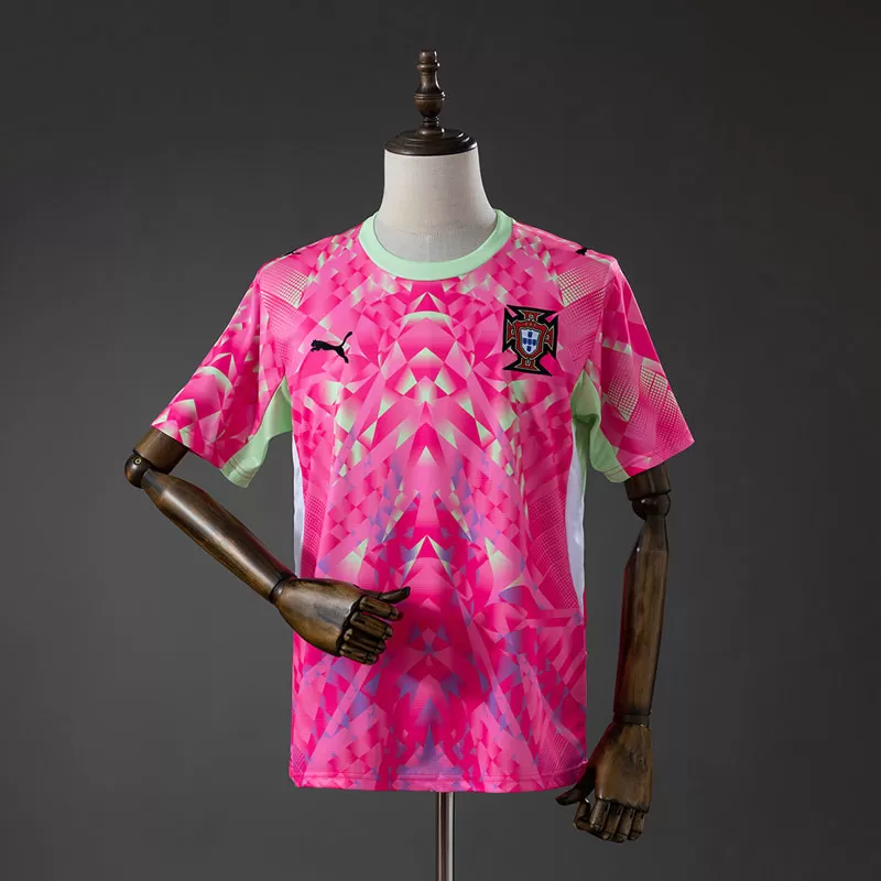 Tricou portar Portugalia 2026 roz - echipament de fotbal pentru bărbați