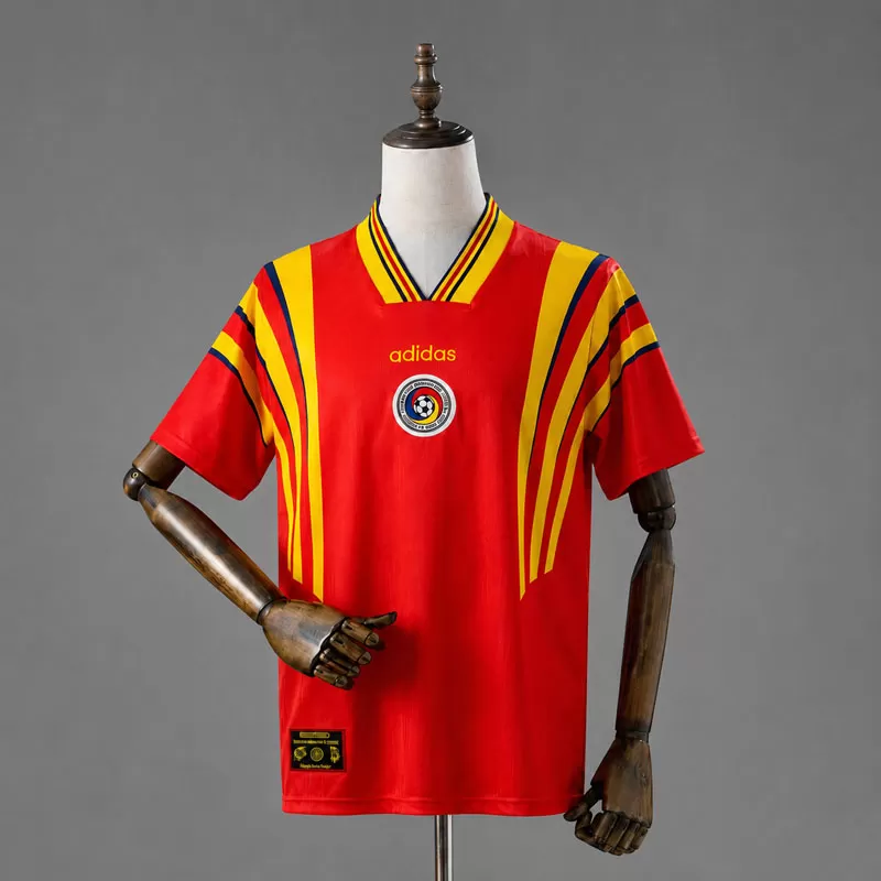 Tricou de fotbal România 1996 retro deplasare pentru bărbați
