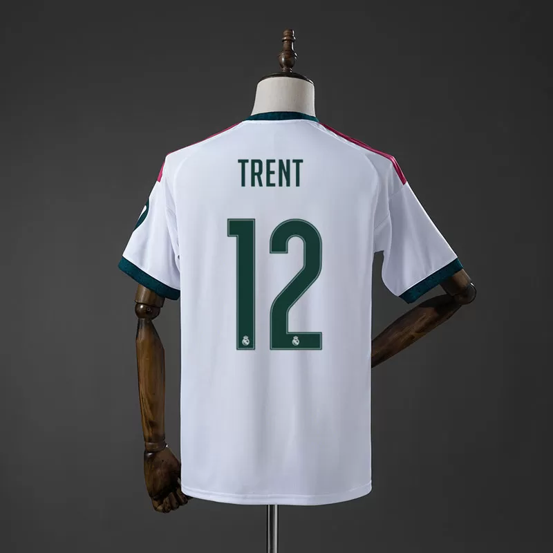 Tricou fotbal Real Madrid 2026/27 bărbați cu imprimeu TRENT 12 alb