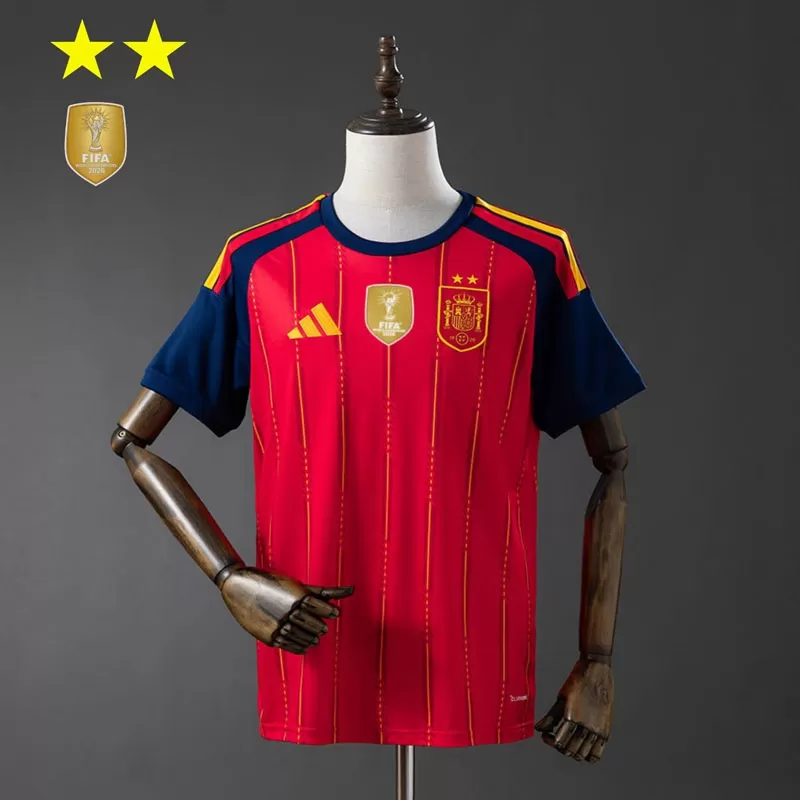 Echipament fotbal Spania 2026 acasă – tricou bărbați cu 2 stele