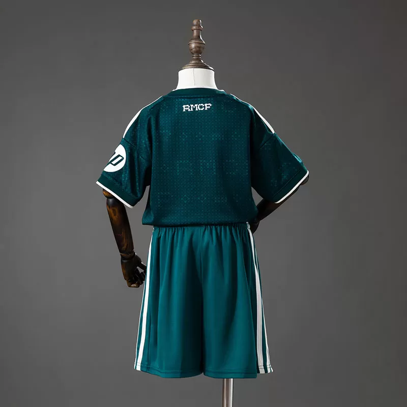 Echipament verde copii Real Madrid 2026/27 – Tricou și șort de deplasare
