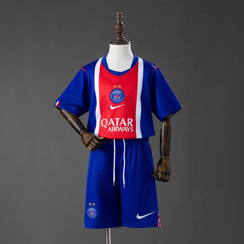 Echipament de Fotbal PSG 2 Stele pentru Copii 2026/27 – Set Albastru Tricou și Șort