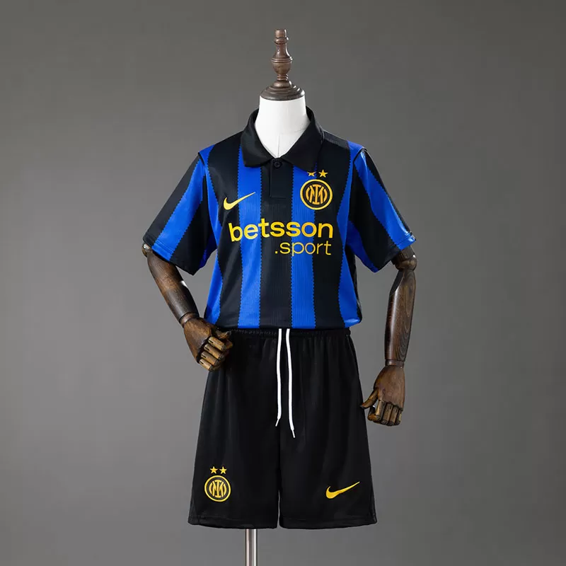 Inter Milan 2026/27 Tricou Acasă Copii – Echipament de Fotbal Albastru-Negru cu Șorturi