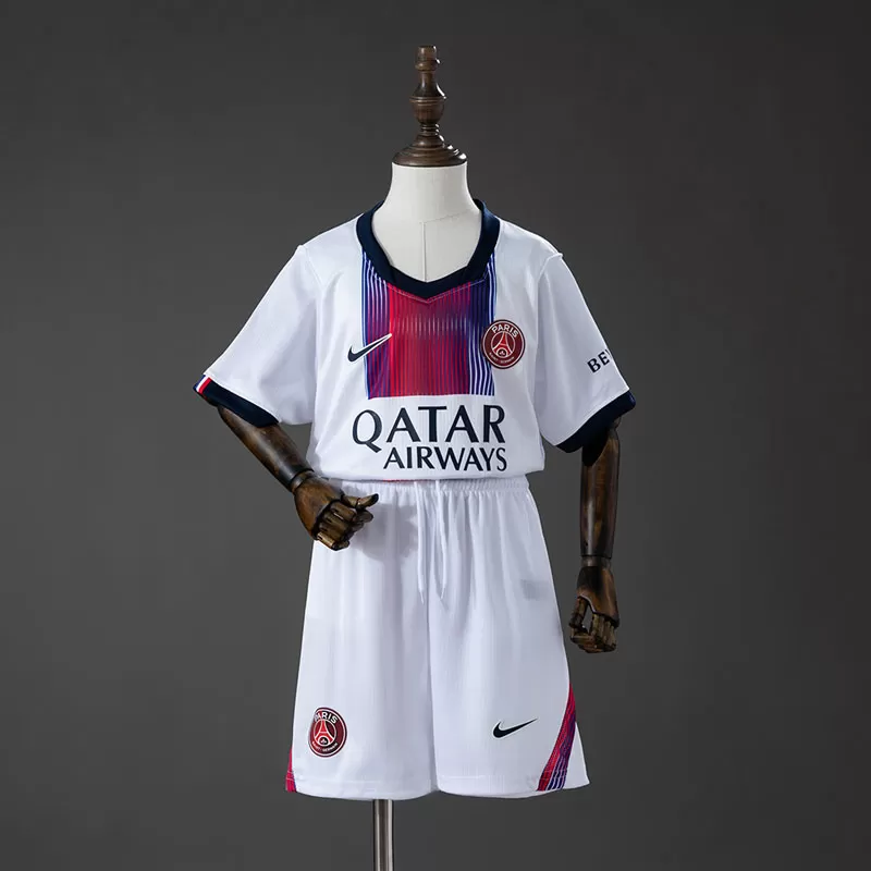 PSG Echipament de Fotbal Copii 2026/27 – Tricou și Șort Alb de Deplasare