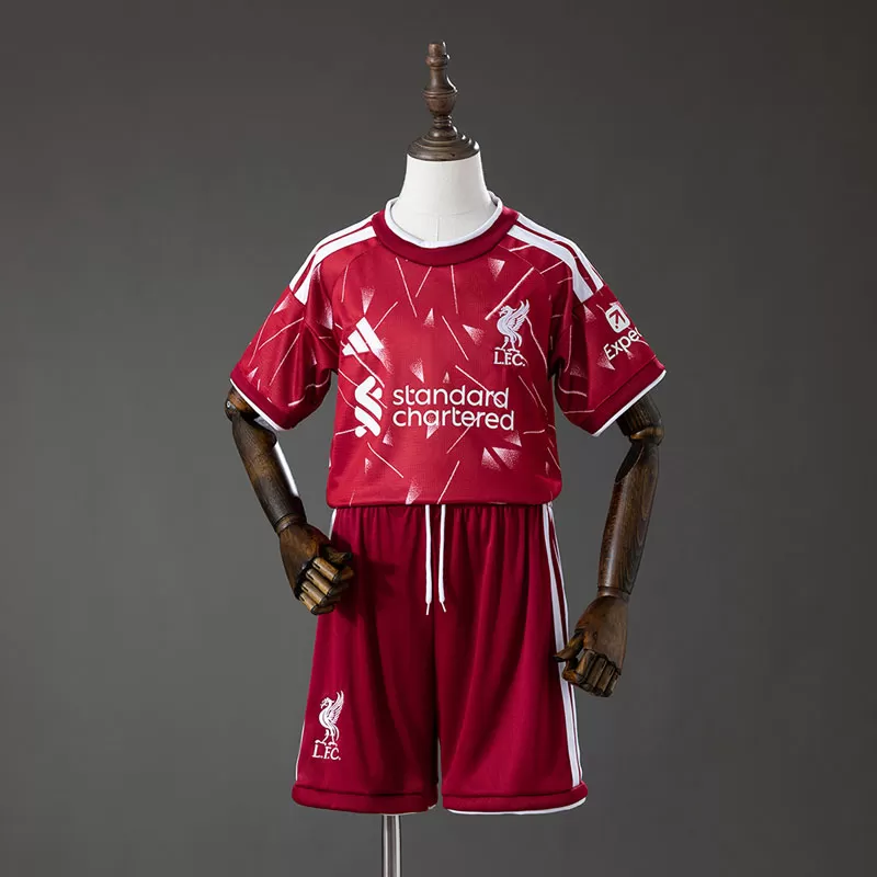 Tricou de Fotbal Liverpool Copii 2026/27 – Set Acasă Roșu cu Șort