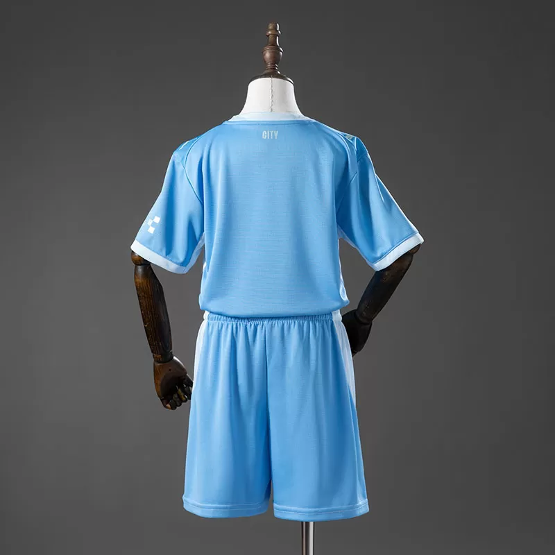 Tricou de Fotbal Manchester City Copii 2026/27 - Set Acasă Albastru cu Șort