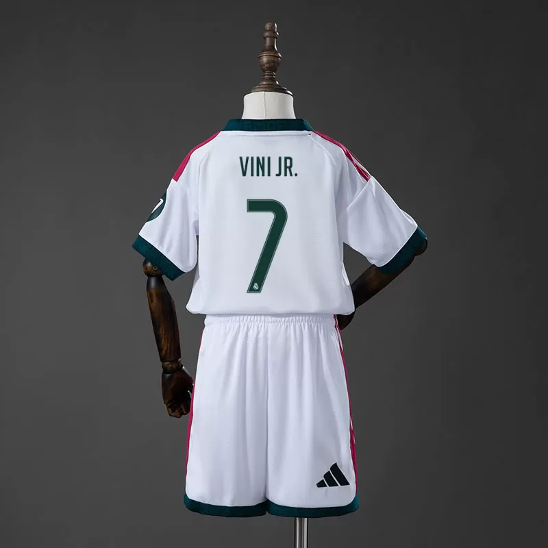 Echipament Fotbal Copii Real Madrid Acasă 2026/27 – Tricou cu VINI JR. 7 și Șort